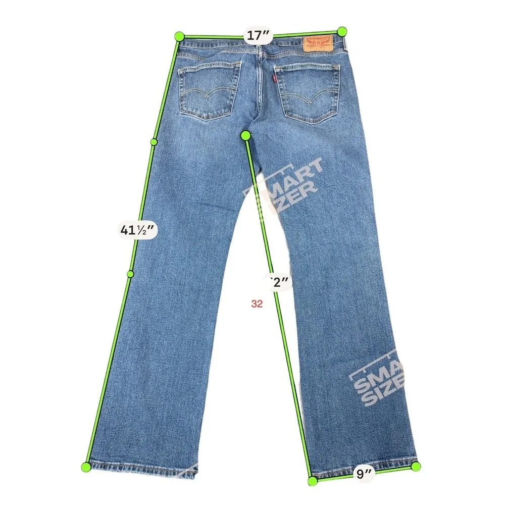 Levi's 527 Bootcut Jeans Mens 34x32 Blue Medium Wash Denim Western Cowboy